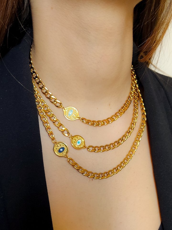 Boho Evil Eye Κολιέ
